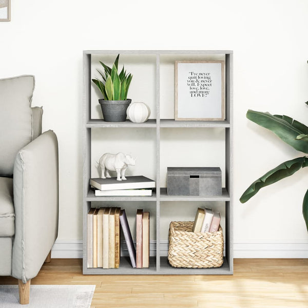 Raumteiler Bücherregal Grau Sonoma 103,5 cm