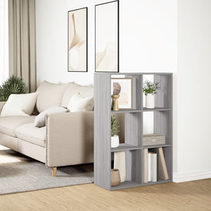 Raumteiler Bücherregal Grau Sonoma 103,5 cm