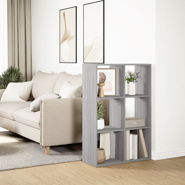 Raumteiler Bücherregal Grau Sonoma 103,5 cm