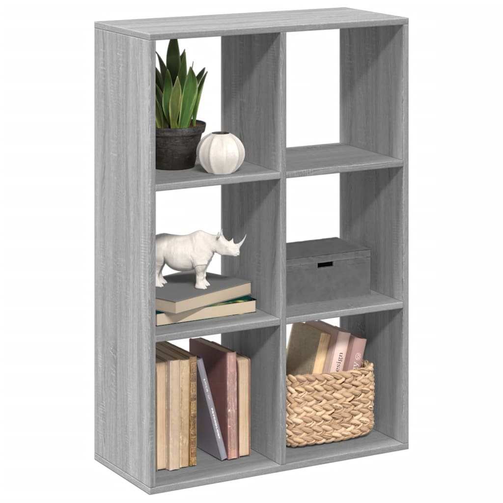 Raumteiler Bücherregal Grau Sonoma 103,5 cm