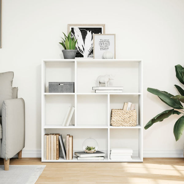 Weißes Raumteiler-Bücherregal 102 cm
