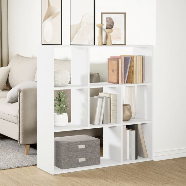Weißes Raumteiler-Bücherregal 102 cm