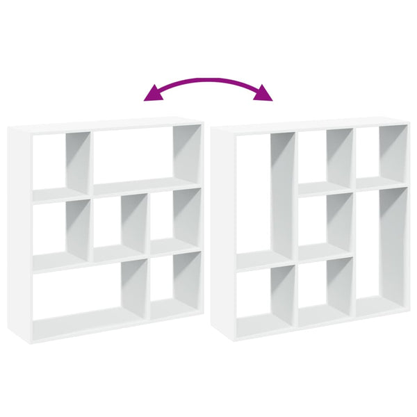 Weißes Raumteiler-Bücherregal 102 cm