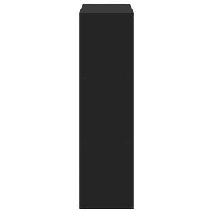 Schwarzes Raumteiler-Bücherregal 102cm