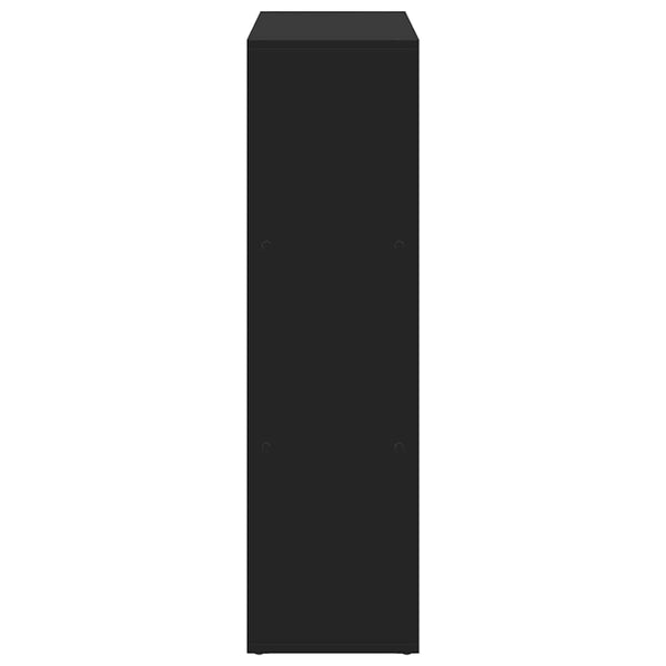 Schwarzes Raumteiler-Bücherregal 102cm
