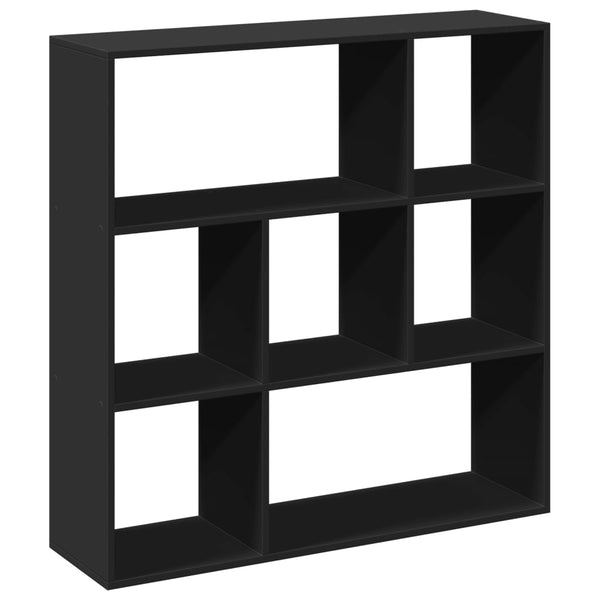 Schwarzes Raumteiler-Bücherregal 102cm