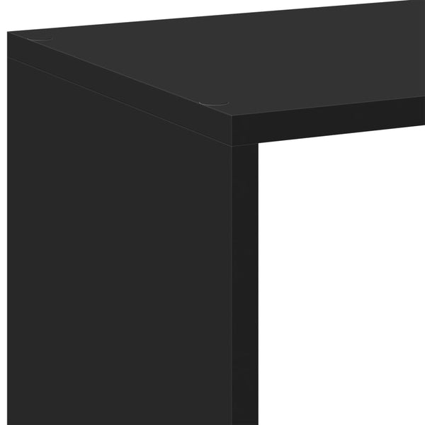 Schwarzes Raumteiler-Bücherregal 102cm