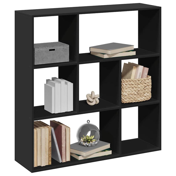 Schwarzes Raumteiler-Bücherregal 102cm