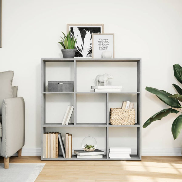 vidaXL Bibliothèque-séparateur de pièce gris béton 102x29x103,5 cm en bois d'ingénierie