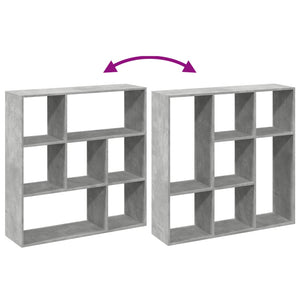 vidaXL Bibliothèque-séparateur de pièce gris béton 102x29x103,5 cm en bois d'ingénierie