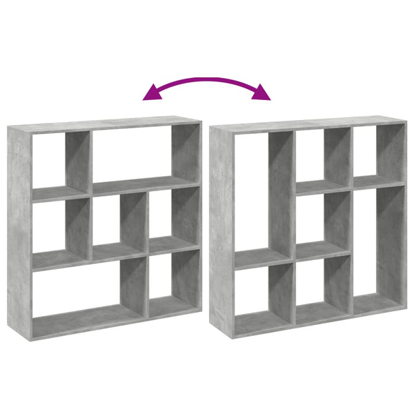 vidaXL Bibliothèque-séparateur de pièce gris béton 102x29x103,5 cm en bois d'ingénierie