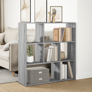 Graues Raumteiler-Bücherregal Sonoma 102 cm