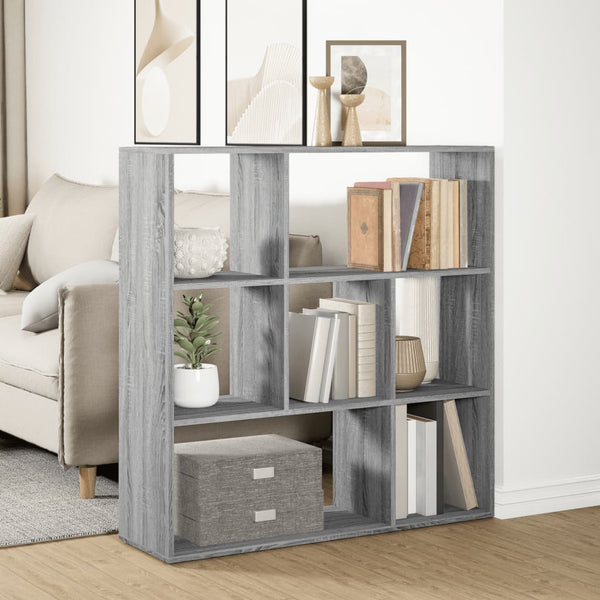 Graues Raumteiler-Bücherregal Sonoma 102 cm