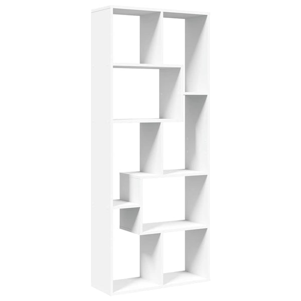 vidaXL Bibliothèque cloison de séparation Blanc 67x25x161,5 cm Bois d'ingénierie