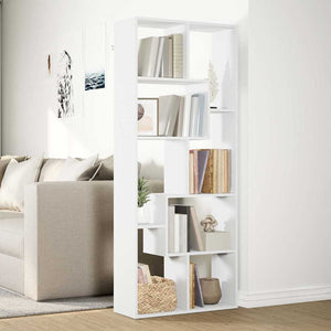 vidaXL Bibliothèque cloison de séparation Blanc 67x25x161,5 cm Bois d'ingénierie