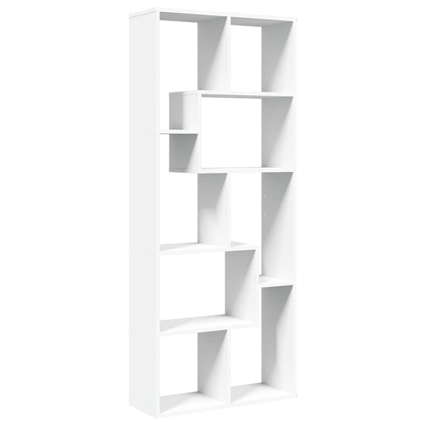 vidaXL Bibliothèque cloison de séparation Blanc 67x25x161,5 cm Bois d'ingénierie