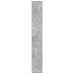 Betongraues Raumteiler-Bücherregal 67x161,5 cm