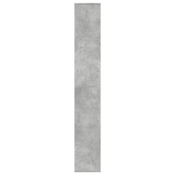 Betongraues Raumteiler-Bücherregal 67x161,5 cm