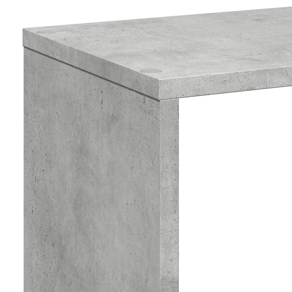 Betongraues Raumteiler-Bücherregal 67x161,5 cm