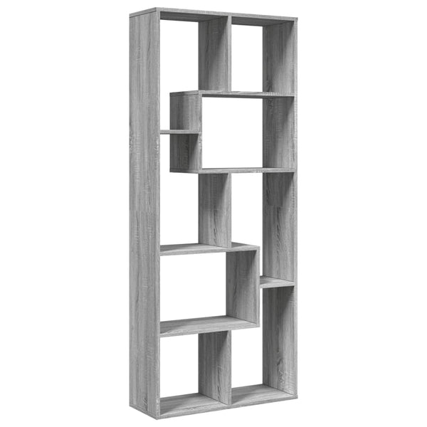 Graues Raumteiler-Bücherregal Sonoma