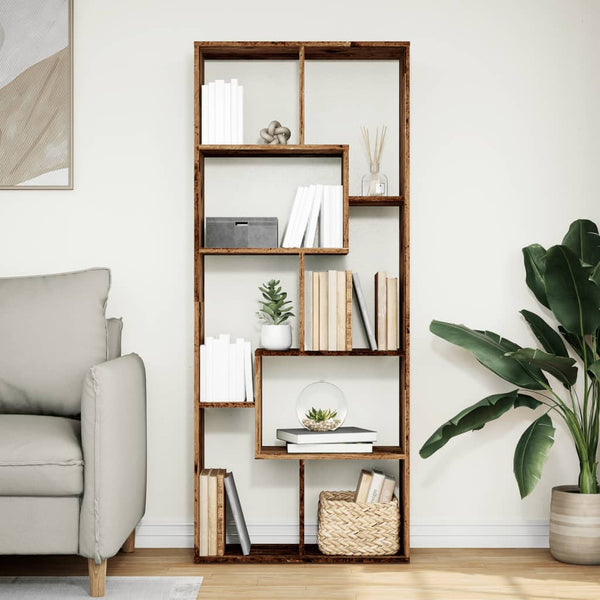 Raumteiler Bücherregal Altholz-Optik