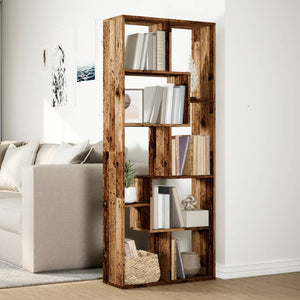 Raumteiler Bücherregal Altholz-Optik