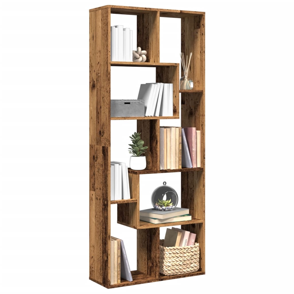 Raumteiler Bücherregal Altholz-Optik