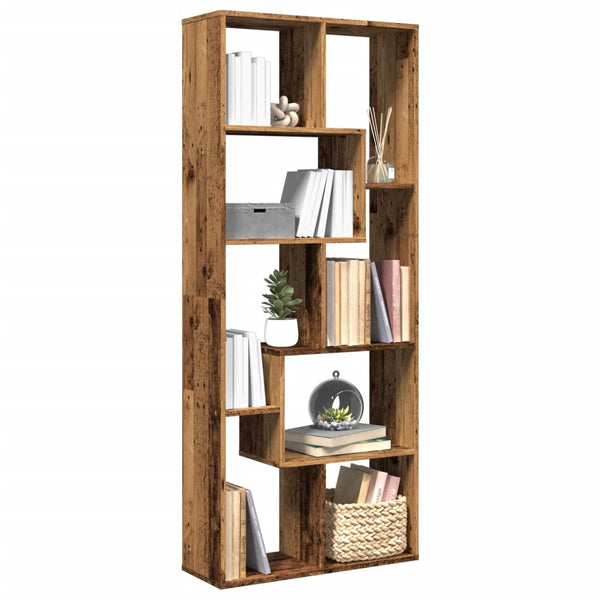 Raumteiler Bücherregal Altholz-Optik