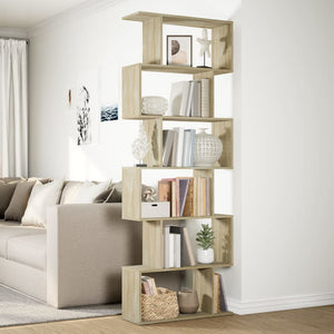 Raumteiler Bücherregal 6 Fächer Sonoma Eiche
