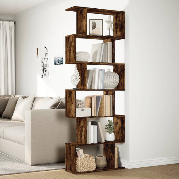 Raumteiler Bücherregal Räuchereiche 70x24x193 cm