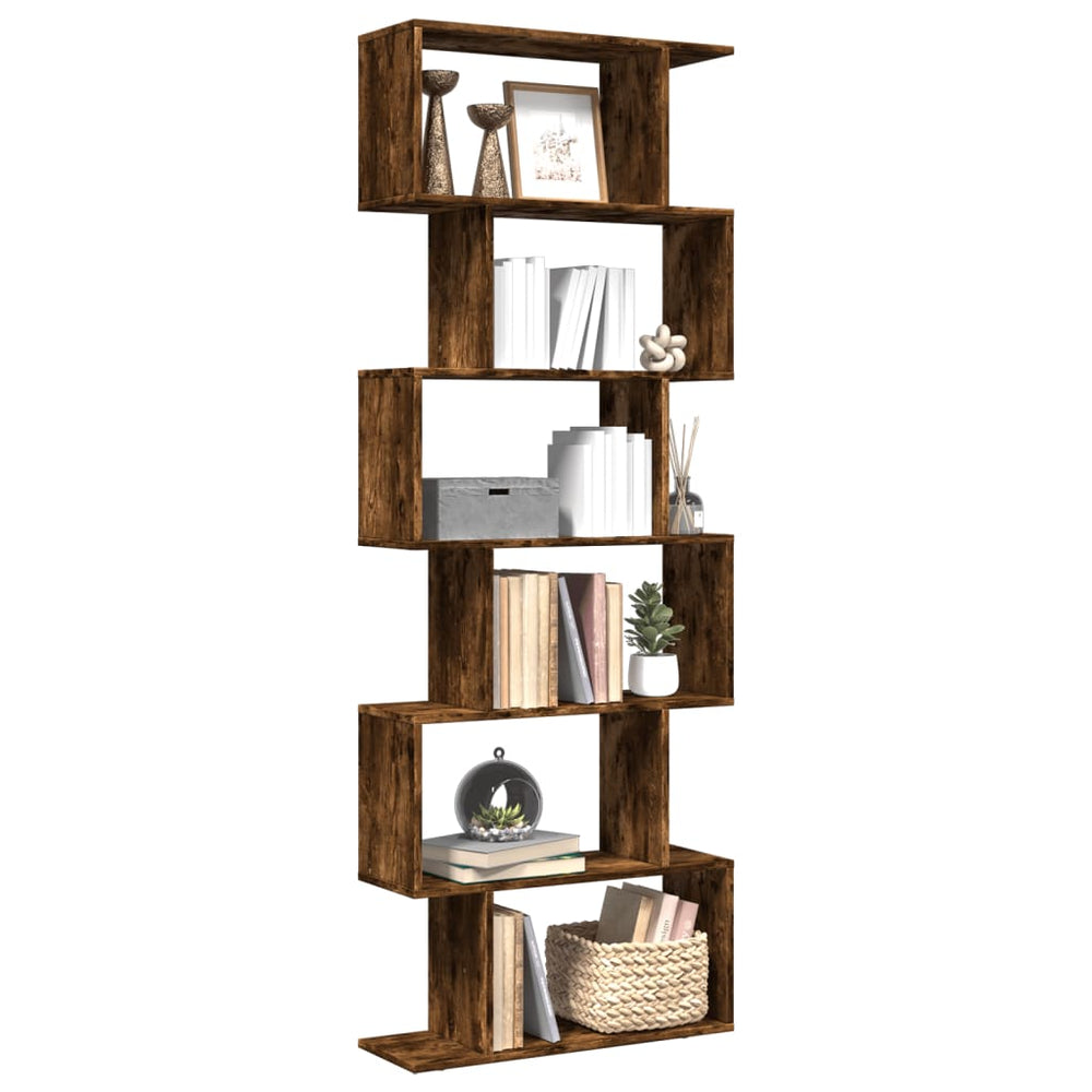Raumteiler Bücherregal Räuchereiche 70x24x193 cm