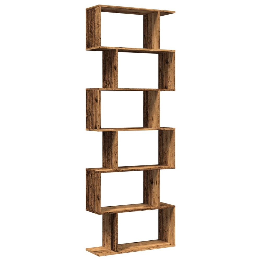 Raumteiler Bücherregal Altholz-Optik, 6 Fächer