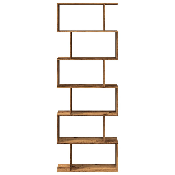 Raumteiler Bücherregal Altholz-Optik, 6 Fächer