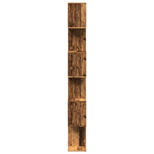 Raumteiler Bücherregal Altholz-Optik, 6 Fächer