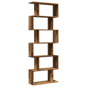 Raumteiler Bücherregal Altholz-Optik, 6 Fächer