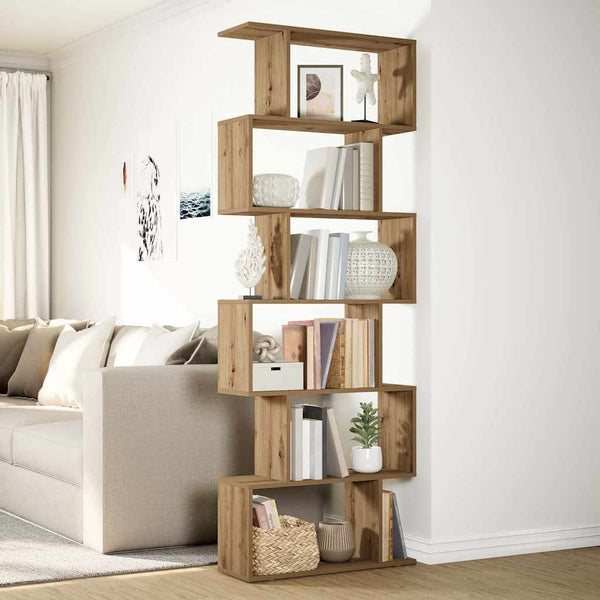 Raumteiler Bücherregal Artisan-Eiche 70x24x193 cm