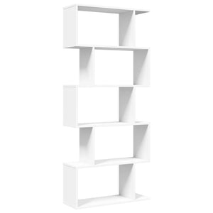 Raumteiler Bücherregal Weiß, 5-stufig