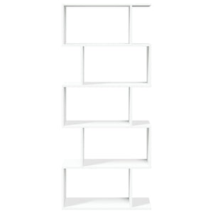 Raumteiler Bücherregal Weiß, 5-stufig