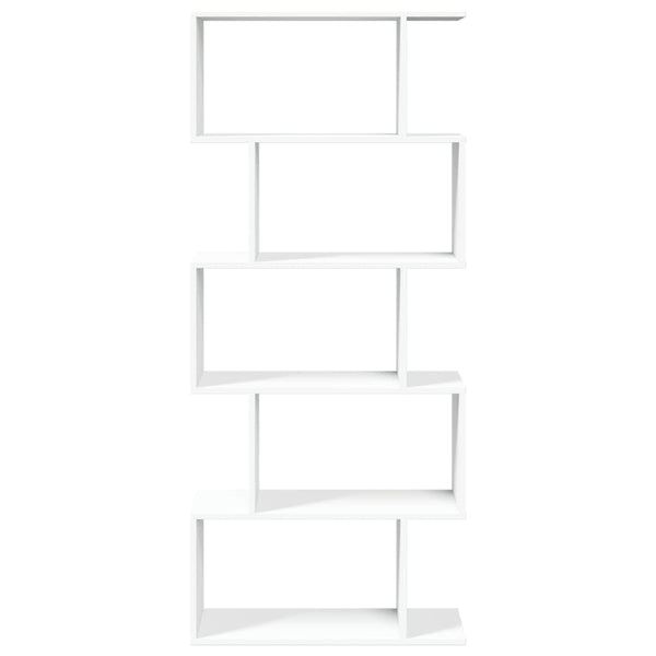 Raumteiler Bücherregal Weiß, 5-stufig