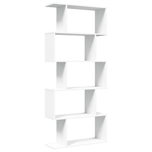 Raumteiler Bücherregal Weiß, 5-stufig