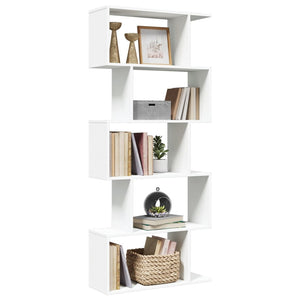 Raumteiler Bücherregal Weiß, 5-stufig