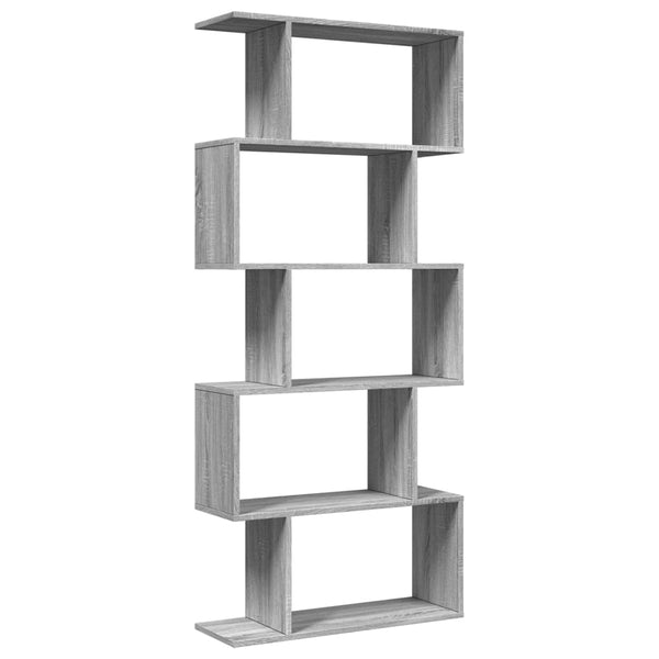 Raumteiler Bücherregal Grau Sonoma 70x24x161 cm
