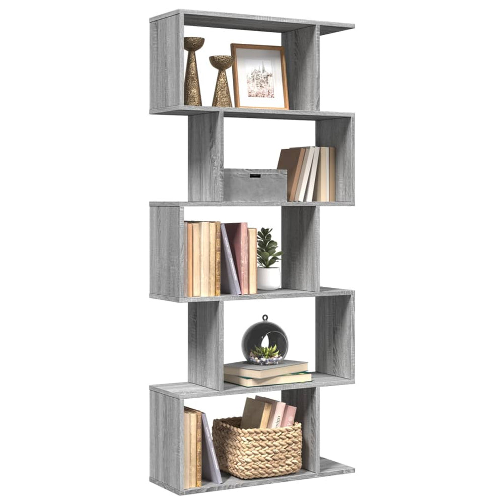 Raumteiler Bücherregal Grau Sonoma 70x24x161 cm