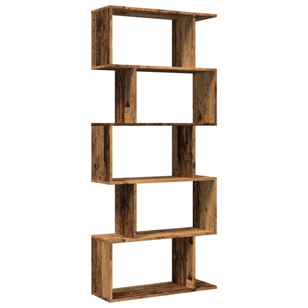 Raumteiler Bücherregal Altholz-Optik, 5 Etagen