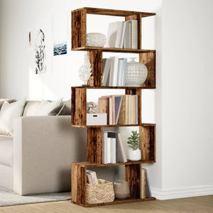 Raumteiler Bücherregal Altholz-Optik, 5 Etagen