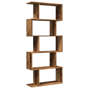 Raumteiler Bücherregal Altholz-Optik, 5 Etagen