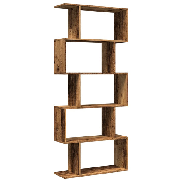Raumteiler Bücherregal Altholz-Optik, 5 Etagen