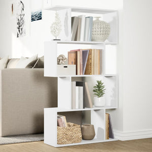 Raumteiler Bücherregal Weiß, 4-stufig
