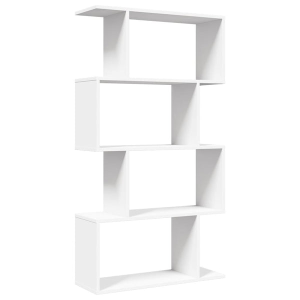 Raumteiler Bücherregal Weiß, 4-stufig