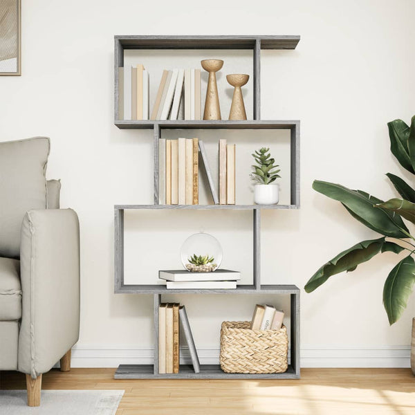 Raumteiler Bücherregal Grau Sonoma 70x129cm